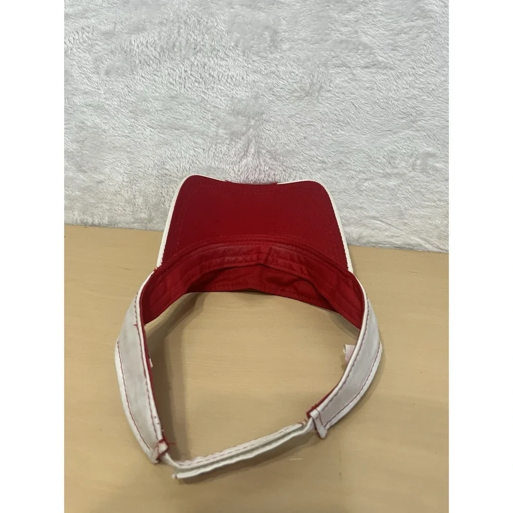 Easton Red White Adjustable Visor One Size Cotton Sports Baseball Hat